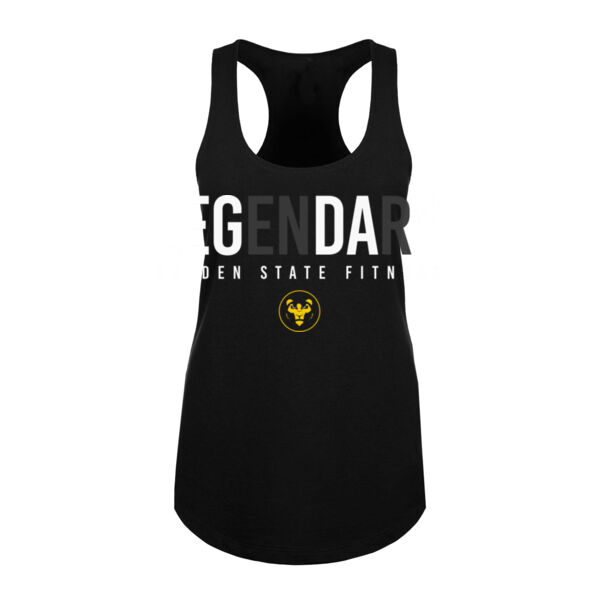 LEGENDARY LEG DAY - WOMEN'S FITTED TANK TOP - BLACK - $PTDE4Q$ Thumbnail