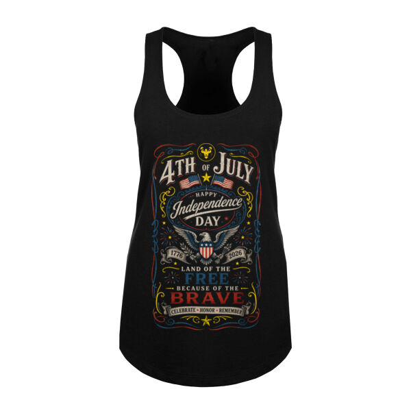 FREEDOM ON THE ROCKS - WOMEN'S FITTED TANK TOP - $NQ2BTD$ Thumbnail